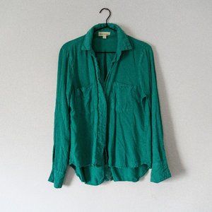 Cloth & Stone Turquoise Button Down Small